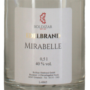 Boldizar Edelbrand Mirabelle 0,5 Ltr.