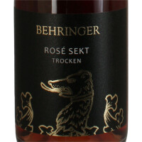 Behringer Rosé Sekt Spätburgunder, Regent und Dornfelder trocken 2019 0,75 Ltr.
